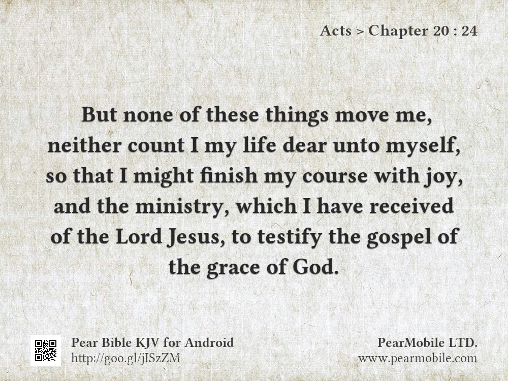 Acts, Chapter 20:24
